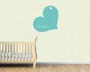 Heart Customized Name Vinyl Decal Nursery Sticker